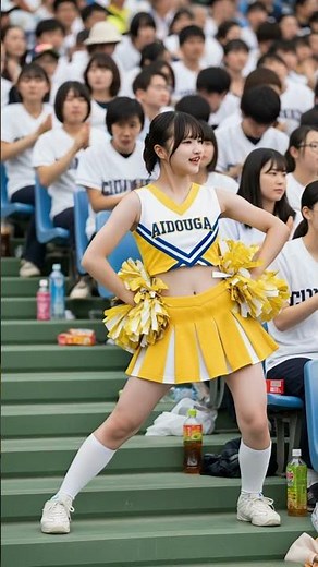 学生チアリーダー 野球応援！　#ai #チアガール #チアリーダー #野球 #応援 #かわいい