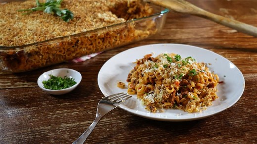 SpaghettiOs-inspired anelletti al forno recipe