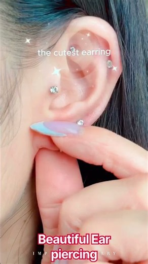 Stunning Ear Piercing Transformation | Beautiful Ear Jewelry 💎