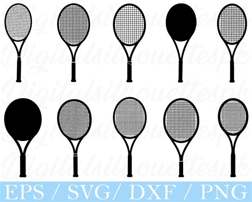 Racket Svg, Racket Silhouette, Dxf, Png - Etsy