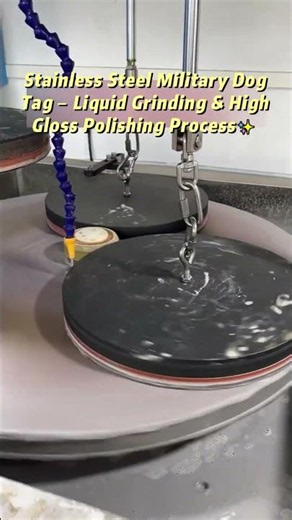 Dog Tag – Liquid Grinding & High Gloss Polishing Process#stainlesssteel #dogtag #metalpolishing