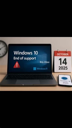 Birju_Infosys on Instagram: "Bye Bye Windows 10 It’s Officially Over Today 🪦💻 📅 October 14, 2025 Today marks the official End of Life for Windows 10 after 10 long years. No more free security updates, no more official support it’s the end of an era. 🔚 What it means: ❌ No more updates 🛡️ Extra protection only via paid ESU 💡 Time to upgrade to Windows 11 or explore Linux/macOS 💬 Still using Windows 10? You’re on your own now. What’s your move? Upgrade or switch? Let us know #GoodbyeWindows1