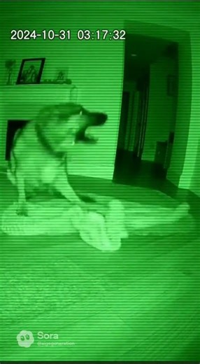 Real CCTV: My dog saw a ghost and ran for his life 😭🐕#ghost#paranormalactivity#cctv#horror#nightcore