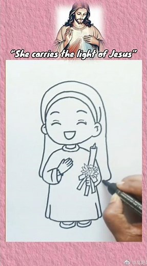 How to draw a Nun ✍️#Easy Nun Drawing