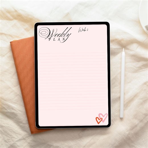 Editable Weekly Planner Printable Canva | Digital Weekly Planner Template Productivity Organiser Download - Etsy