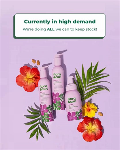 Just 3 steps. Just you and your real curls ➿ 3x Award-Winning. Plant-Powered. 100% Curl Approved 🌺 "All 3 products work great together. They smell nice and don’t weigh down my curls. Easy to use trio." "I’m so glad I found Flora & Curl to tame my curls and the frizz! I absolutely love this product!" "I’ve very curly hair and I’ve tried every product out there. I’m actually very impressed with Flora and will definitely be buying more!!!" | Flora & Curl Haircare