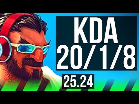 GRAVES vs AATROX (JGL) | 20/1/8, 5k gold comeback | KR Master | 25.24