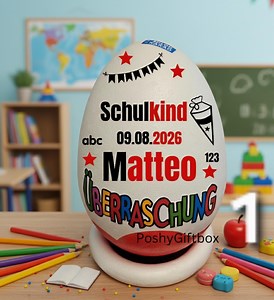 Personalisiertes XXL Überraschungsei zur Einschulung/Schulkind Überraschungsei/Abschiedsgeschenk Schule/1.Klasse Geschenk/9 Designs - Etsy.de
