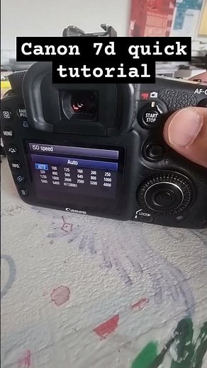Canon 7D Quick Tutorial