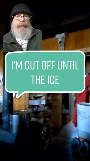 Off-Grid Cabin Ice Formation Waiting Journey