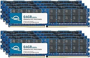 OWC 512GB (8x64GB) DDR4 3200MHz PC4-25600 CL22 2RX4 ECC Registered RDIMM 1.2V 288-pin Memory RAM Upgrade for Server