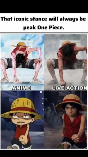 Chibi Luffy vs. Live Action Luffy: Who’s got more determination? 🍖