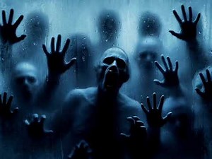 The Feeding Window Zombies 👻 | Zombie Projection Loop | Haunted Window Horror Ambience 10 minute