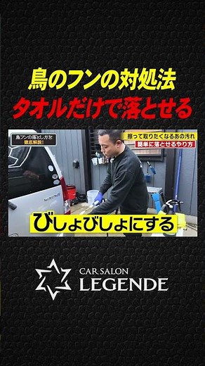 鳥のフンの対処法、タオルだけで落とす方法を教えます