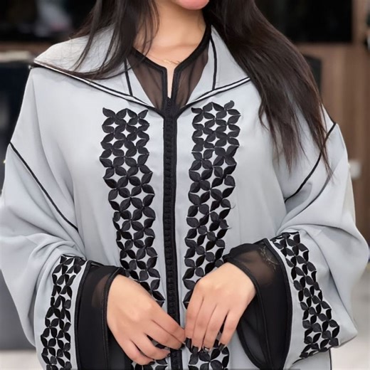 Chilaba marroquí para Ramadán 2026, chilaba bordada, jalaba de 2 piezas, vestido árabe para Eid, regalo para ella, caftán con capucha. - Etsy España