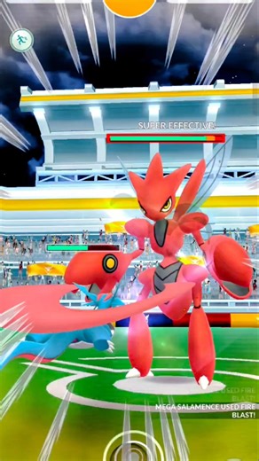 Mega Salamence Destroy Scizor In Red Bettle In Pokémon Go 🔥! #shorts #viral #mega #pokemon