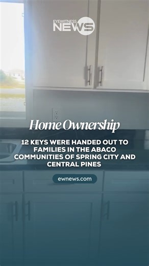 HOME OWNERSHIP: 12 keys were handed out to families in the Abaco communities of Spring City and Central Pines as part of Ministry of Housing and Urban Renewal home ownership program. Minister of Housing and Urban Renewal Keith Bell emphasizing that today’s keying ceremony is another display of the Davis administration commitment to making home ownership a reality for the average Bahamian. The homes ranged from 2 bedroom, 2 bathroom to 3 bedroom, 3 bathroom. | Eyewitness News Bahamas