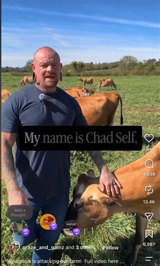The Regenaissance on X: ""My name is Chaz Self, and I just filed a temporary restraining order against the state of Wisconsin. When my wife and I took over Grassway in 2016, the farm we now call home, we had one dream to feed our community. Becoming a first-generation farmer, I believed in the dairy state was possible. 10 years later, DatCap and the Secretary Randy Romanski are trying to bankrupt us, and the question is why. " Yet another example of government overreach, trying to destroy anothe