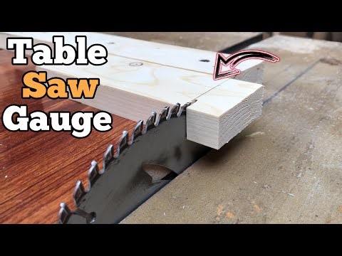 A great idea woodworking saw table gauge