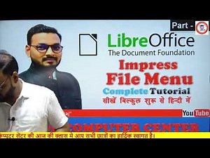 part-2LibreOffice Impress File Menu & Edit Menu | Complete Tutorial in Hindi | Avadh Computer Centre