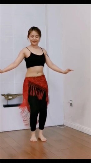 Easy Belly Dance Routine for Beginners ✨ Practice with Me! #dance #bellydance #hiphop #tahitiandance