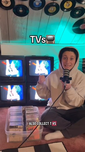 LINDSAY | HOPS 🐰 on Instagram: "Set up my tv collection with me! #tvs #collector #physicalmedia"