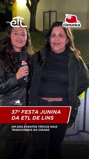 🌽🎉 A Comunica TV está presente na 37ª Festa Junina da ETL de Lins, acompanhando de perto um dos eventos mais tradicionais da cidade! A quadra coberta da FPTE recebe um grande público para uma tarde e noite de muita alegria, comidas típicas, quadrilhas, música ao vivo, brincadeiras e toda a tradição das festas juninas. A animação fica por conta de Carlinhos Daher, além do show da dupla Henrique e Ed Carlos, garantindo um verdadeiro espetáculo para toda a família. Acompanhe a cobertura completa 