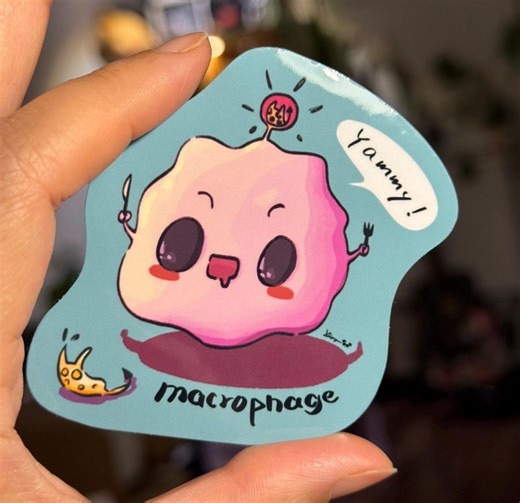 Macrophage Vinyl Sticker – Cute Immunology Cell Sticker – Science Humor – Biology Gift – Lab Nerd Art - Etsy