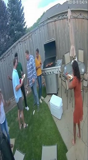 Squirrel Crashes BBQ Party!