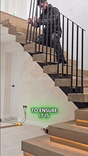 installation of iron balusters on stairs #shortvideo #construction #viral