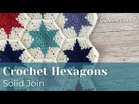 Crochet Hexagon Tutorial - Solid Join-as-you-go Method