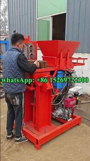 manual hydraulic press earth bricks #clay soil interlocking blocks making machine with diesel engine
