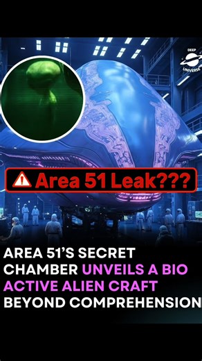 Area 51’s secret chamber unveils a bio-active alien craft beyond comprehension.