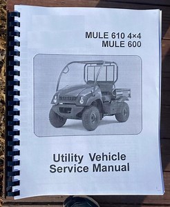 Fits Kawasaki - Technical Service Repair Manual 2005-2012 MULE 600 & 610 4X4 - 600/610 Printed Manual Kawasaki - Etsy