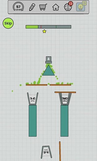 Happy Glass Gameplay 💧 | Satisfying Puzzle Levels 57 | Relaxing Mobile Game