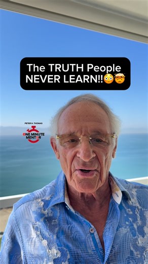 Peter H Thomas on Instagram: "The TRUTH People NEVER LEARN!!😳🤯"