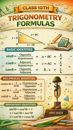 10th class trigonometry formulas #scienceexperiment