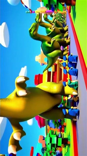 LEGO Dino City – T-Rex Attack! 🧱🦖 Trending Short Animation #kidscartoon #kids #kidseducatio