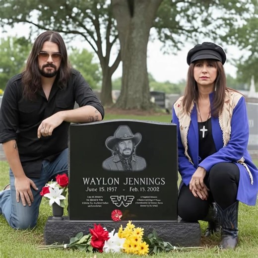 One quiet afternoon, Jessi Colter and her son Shooter knelt by Waylon’s grave. “Good Hearted Woman.” They brought no instruments, only flowers. Yet, standing before the stone etched with his face, they softly began to sing “Good Hearted Woman.” Her voice trembled, his tone was deep and steady, blending together like a conversation with Waylon himself. In the still air, the song rose as if he was singing along with them, just beyond the veil...Read more below 👇👇👇 | Wave Nest