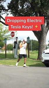 3.2M views · 54K reactions | I dropped my tesla keys but it was charged!!! #prankvideo #tesla #teslaprank | Legit Tim | Facebook