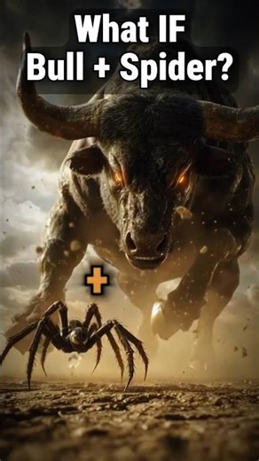 🔥 “Spider x Bull Hybrid Beast!”. #trending #hybridanimals #edit #shorts #short #animals .