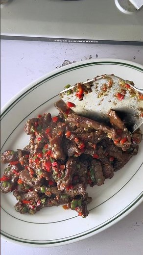 Quick Beef Str-Fry with Cumin🌶️ #cooking #chinesefood #beefrecipe