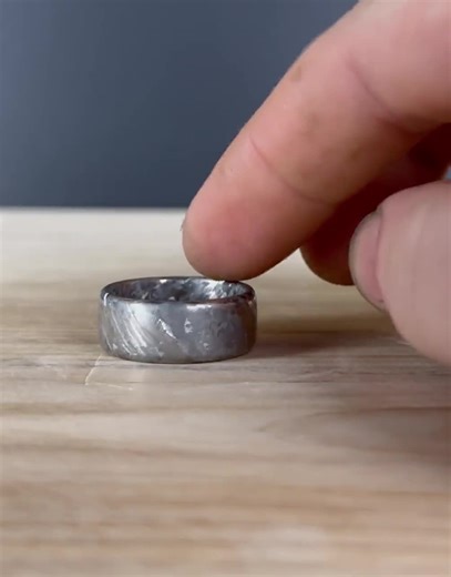 Men's Crystalized Timascus Ring - Twist Pattern - Crystalized Titanium - Handmade - Men's Ring - Men's Wedding Band - Men's Anniversary Gift - Etsy