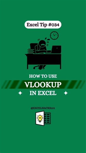 How to Use VLOOKUP in Excel | Excel मे VLOOKUP कैसे use करे | #excel #microsoft #tutorial #shorts ..