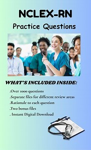 NCLEX-RN 2025 Complete Study Guide: Detailed Practice Questions, Answers, Rationales, and Bonus Files - Etsy