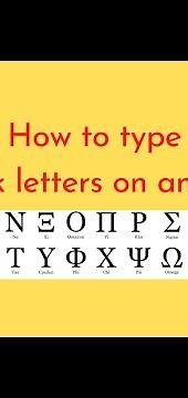 How to type Greek letters on android