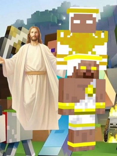 Jesus Christ vs Herobrine (Spawn & True) who is strongest? #minecraft #jesuschrist #edit