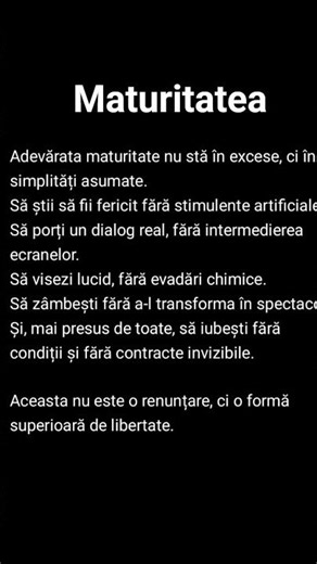 Maturitatea adevărată