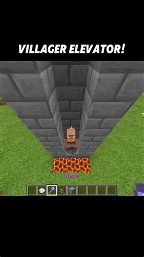 Villager Elevator 😳 | Easy Minecraft Trick! #minecraft