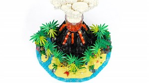 LEGO Ideas meets the science fair in this working volcano